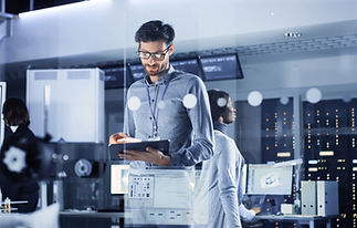 Team Working in the System Room