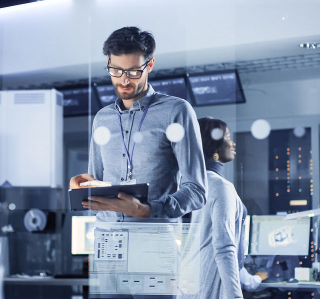 Team Working in the System Room