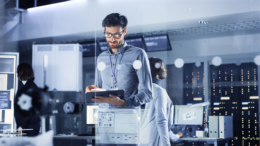Team Working in the System Room