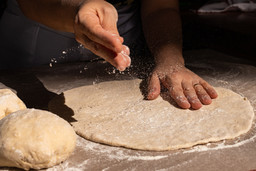 The Pie King baking