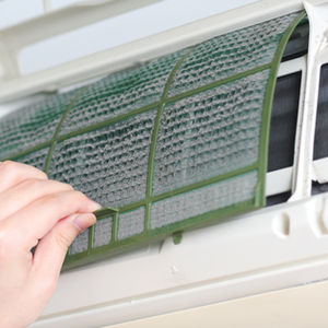 Removing dirt from air-conditioner