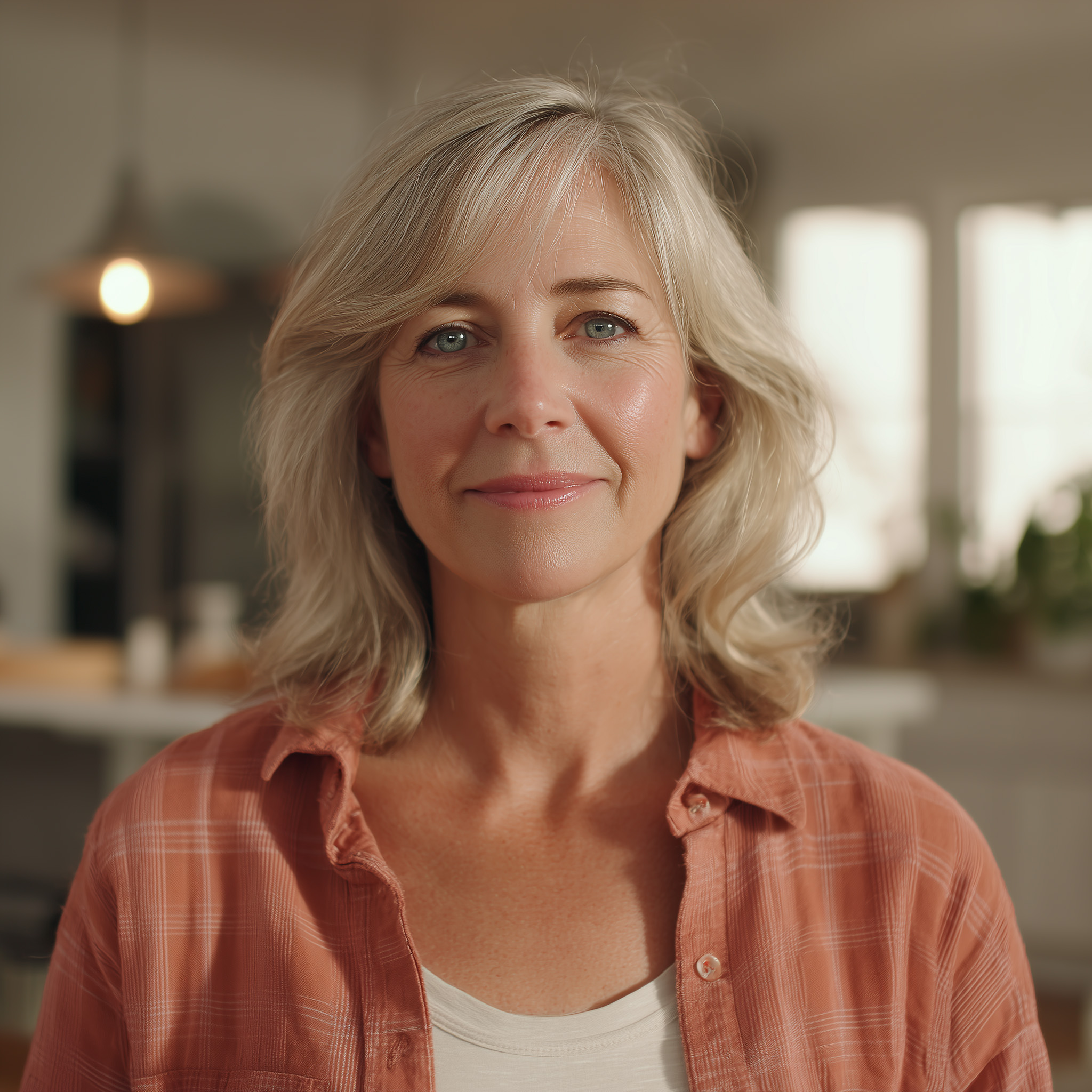 Femme dans un intérieur confortable