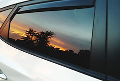 Sunset from a Car Window