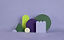 Estruturas de papel roxo