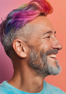 Man With Colorful Hair