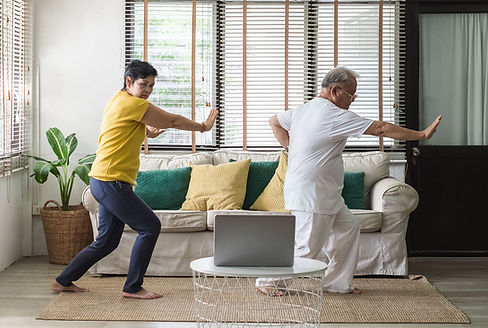 Couple Practicing Yoga