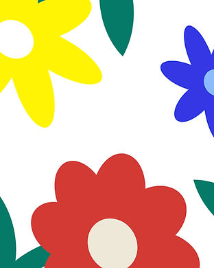 カラフルな花のイラスト