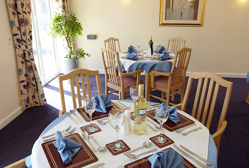 Dining room in care home