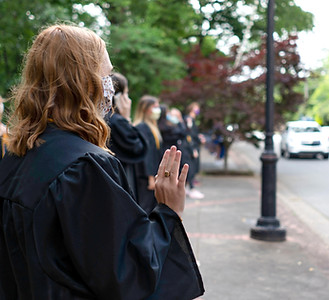 Waving Graduate