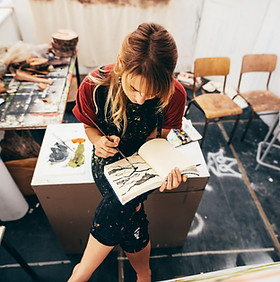 Student Sketching
