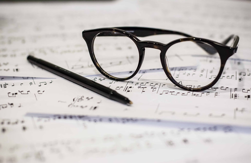 メガネと楽譜