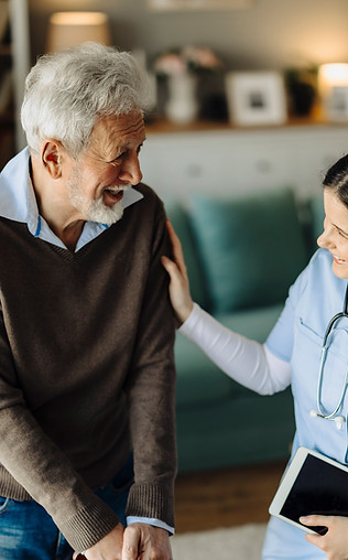 Caregiver Assisting Senior