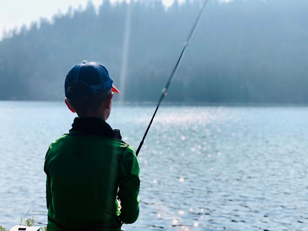 Boy Fishing Outdoors