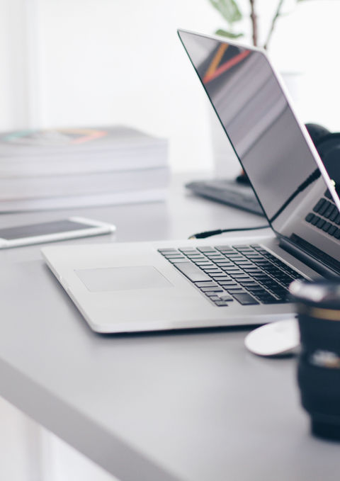 Desk with Laptop