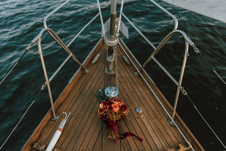 Bouquet On Sailboat
