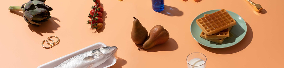 Arranged Food and Objects