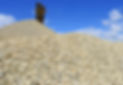A pile of washed river gravel