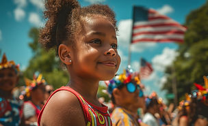 Child with American Flag