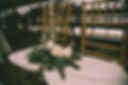 Wedding chair with bouquet