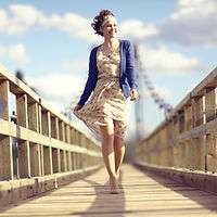 Woman on a Bridge