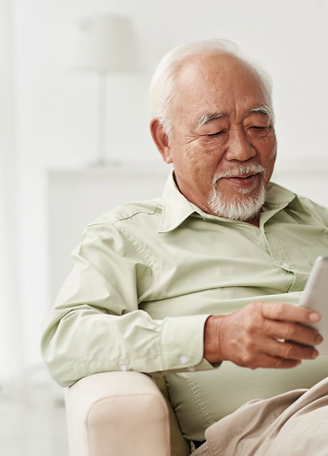 Man Using Tablet