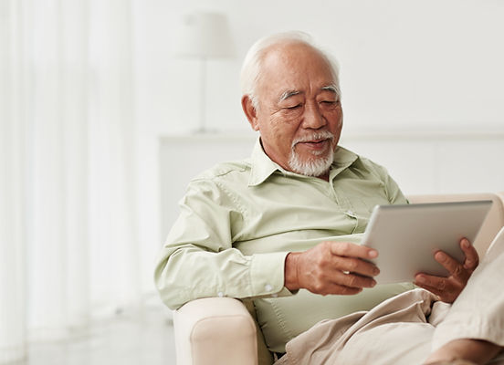 Man Using Tablet