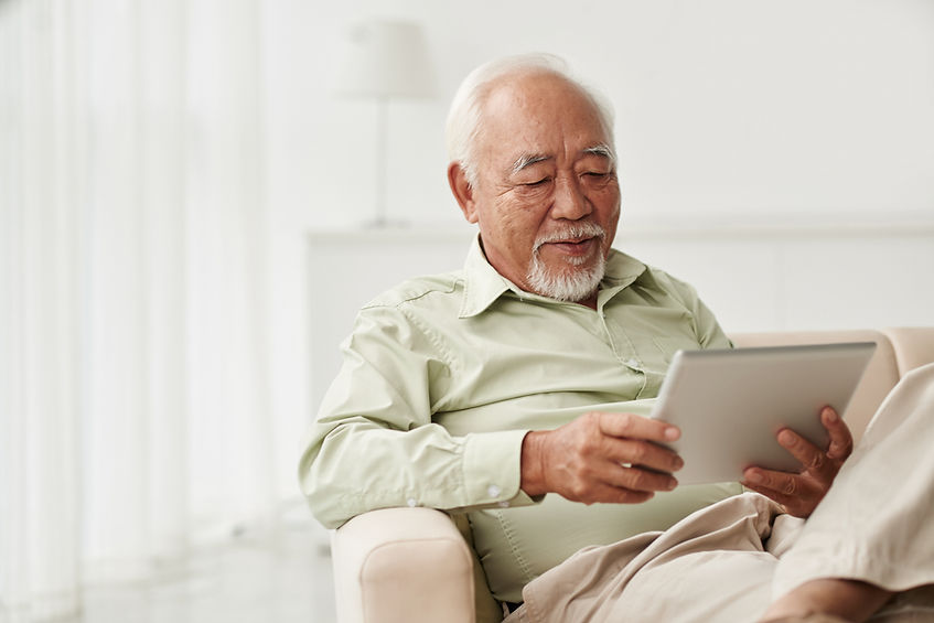 Man Using Tablet