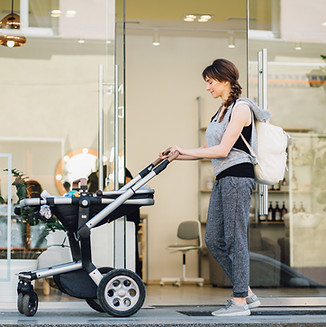 Mom with Baby Carriage