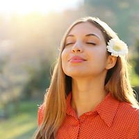 Woman Enjoying the Weather