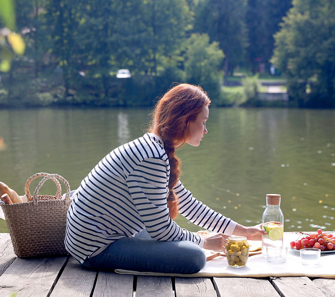 Pique-nique au bord du lac