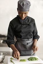chef preparing garnish