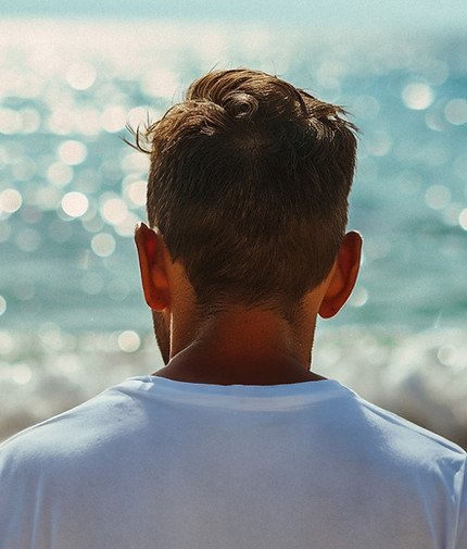 Man Facing Ocean