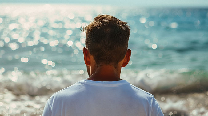Man Facing Ocean