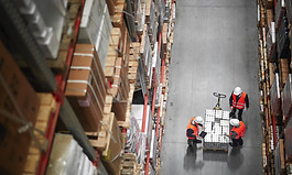 Warehouse Shelves from Above
