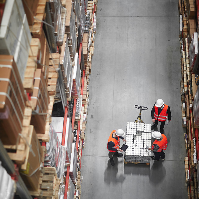 Warehouse Shelves from Above