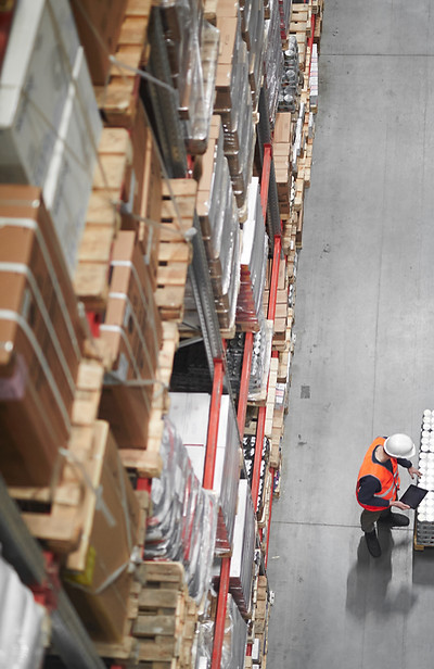 Warehouse Shelves from Above