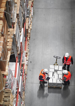 Warehouse Shelves from Above