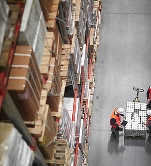 Warehouse Shelves from Above
