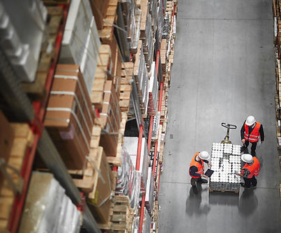 Warehouse Shelves from Above