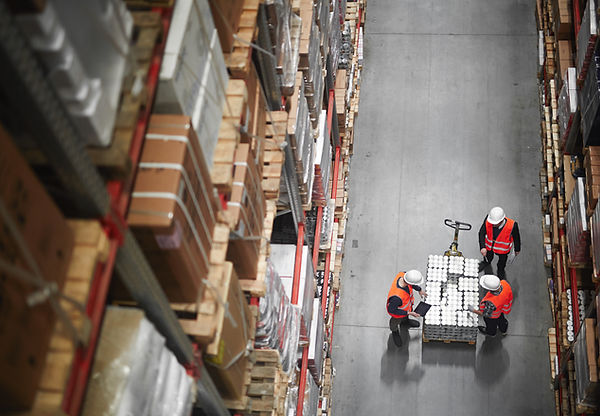 Warehouse Shelves from Above