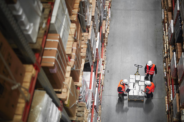 Warehouse Shelves from Above