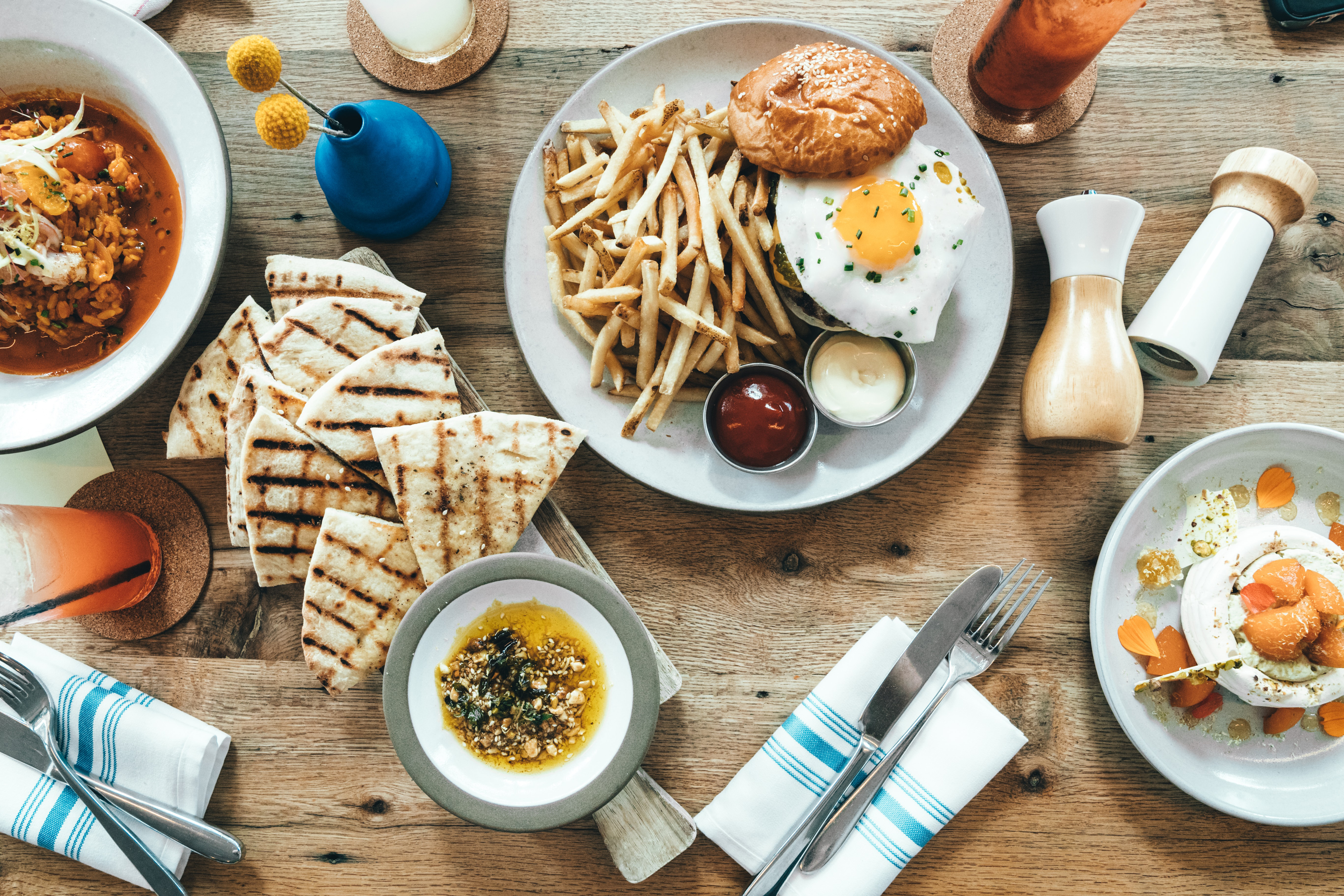 Arranged Food and Objects