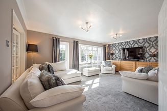 A general interior view of the living room lounge inside a house