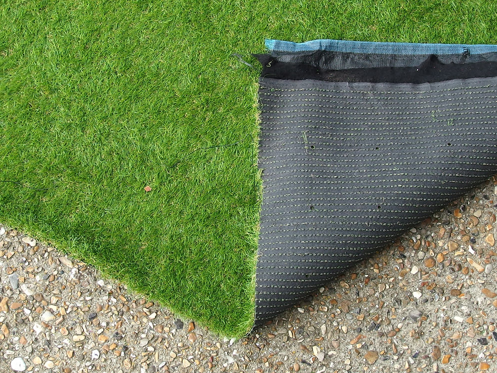 close-up image of artificial Grass