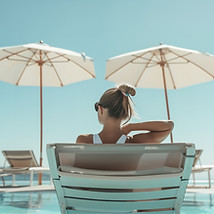 Relaxing Poolside Setting