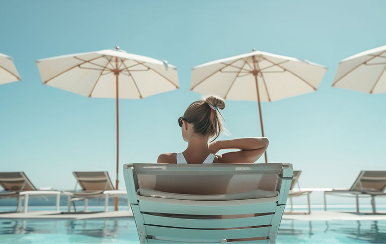 Relaxing Poolside Setting