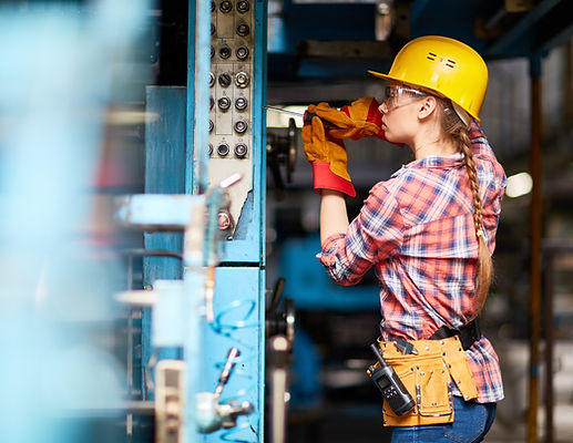 Electrician drilling