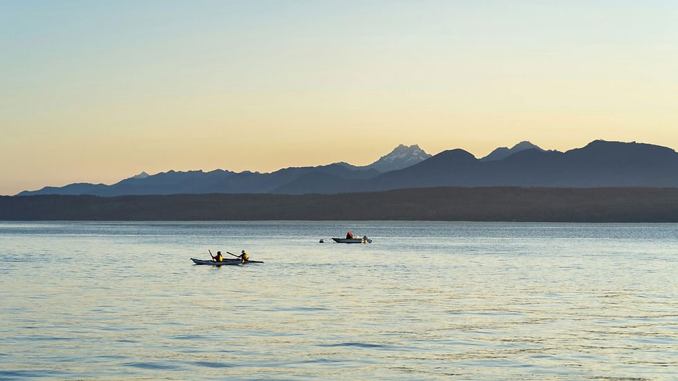 Kayaks on Calm Waters