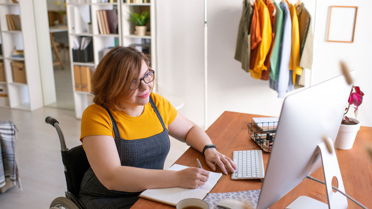 small business owner managing the shop