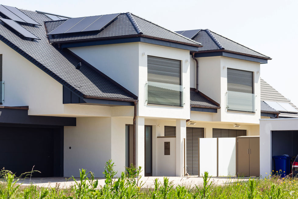 Duplex with Solar Panels